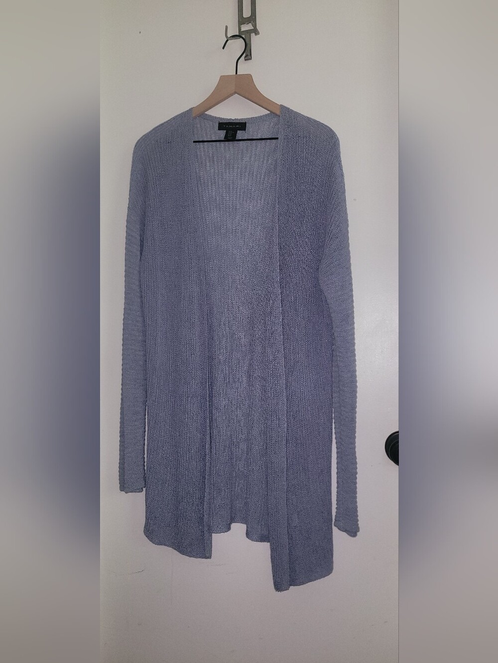 Tahari Light Blue Open-Front Women’s Cardigan Sweater